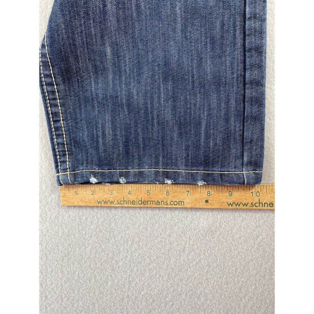 Brooklyn Xpress Jeans 39x31 Blue Denim Baggy Skater Loose Distressed Tag 42x34 - Picture 10 of 13